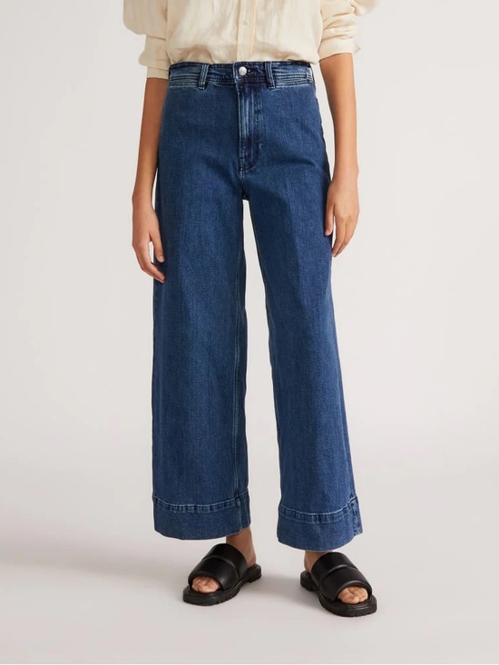 Everlane Denim - Everlane Women’s The Mariner Wide Leg Baggy Jeans In Vintage Indigo Size 31 X 28